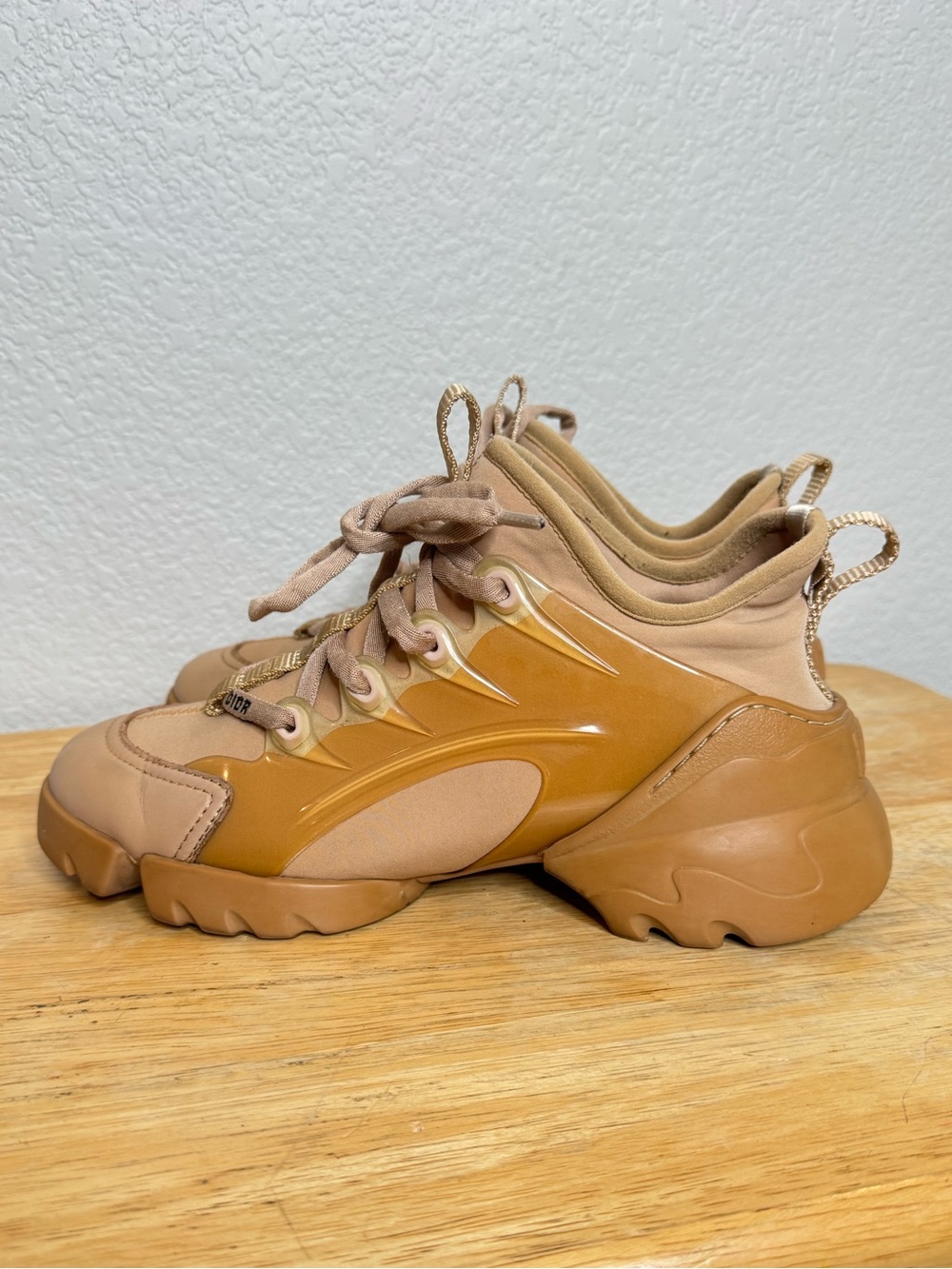 Christian Dior Nude Beige Sneakers EU 36.5 Designer Athleisure Shoes Trainers - Picture 3 of 9